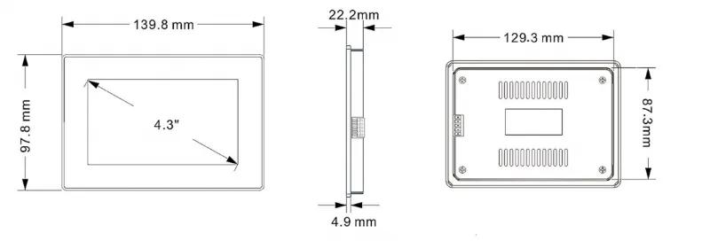 Fiber optic temperature measurement LCD display instrument