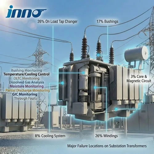 INNO transformer monitoring host and fiber optic sensor product lineup